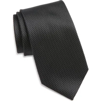 Nordstrom Solid Silk Tie In Black