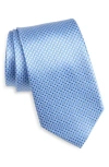 Nordstrom Solid Textured Silk Tie In Blue