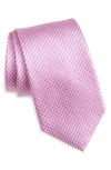Nordstrom Solid Textured Silk Tie In Pink