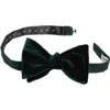 Nordstrom Solid Velvet Bow Tie In Hunter