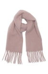 Nordstrom Solid Wool & Alpaca Blend Fringe Scarf In Brown