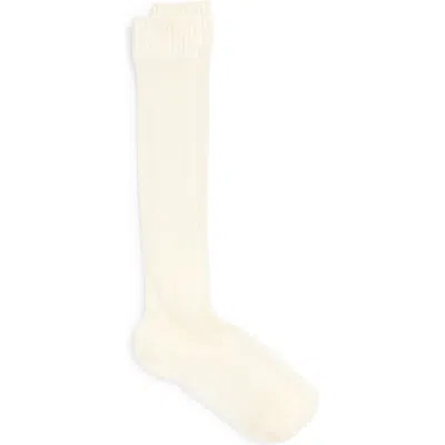 Nordstrom Sparkle Sheer Rib Knee Socks In Ivory Egret