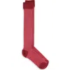 Nordstrom Sparkle Sheer Rib Knee Socks In Red Grape