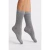 Nordstrom Sparkle Stripe Crew Socks In Gray