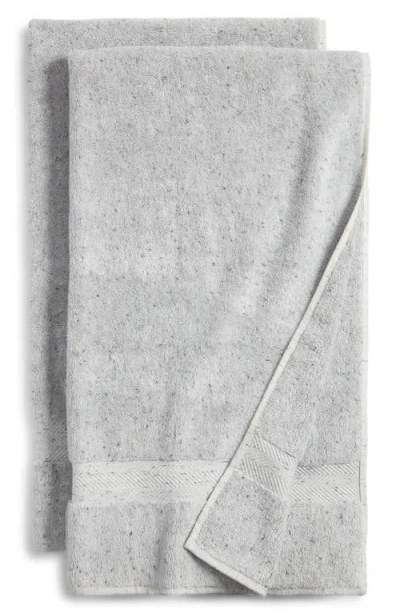 Nordstrom Speckle Set Of Two Cotton Bath Towels In Grey Vapor Multi