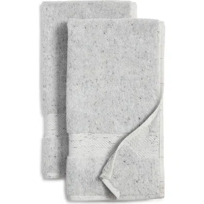 Nordstrom Speckle Set Of Two Cotton Hand Towels In Grey Vapor Multi