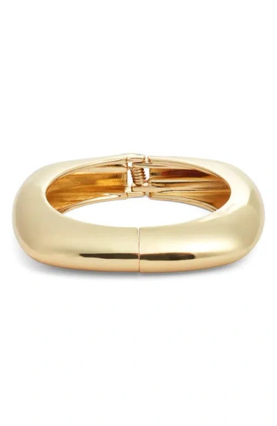 Nordstrom Square Hinged Bangle Bracelet In Gold