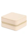 Nordstrom Square Zip Jewelry Box In Blush Pebble