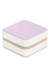 Nordstrom Square Zip Jewelry Box In Lavender- White