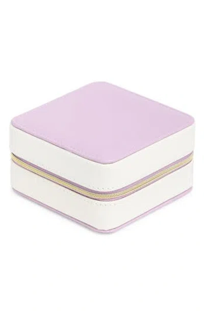 Nordstrom Square Zip Jewelry Box In Lavender- White