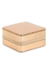 Nordstrom Square Zip Jewelry Box In Rose Gold