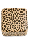 Nordstrom Square Zip Jewelry Box In Tan Leopard
