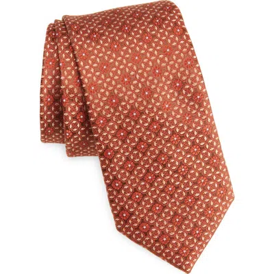 Nordstrom Stanton Neat Silk Tie In Orange