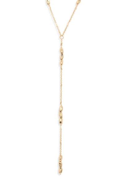 Nordstrom Stationary Orb Lariat Necklace In Gold