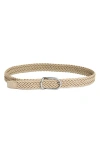 Nordstrom Sterling Braided Suede Belt In Sand