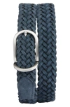 Nordstrom Sterling Braided Suede Belt In Blue