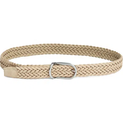 Nordstrom Sterling Braided Suede Belt In Sand