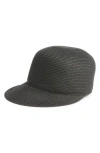 Nordstrom Straw Baseball Cap In Black