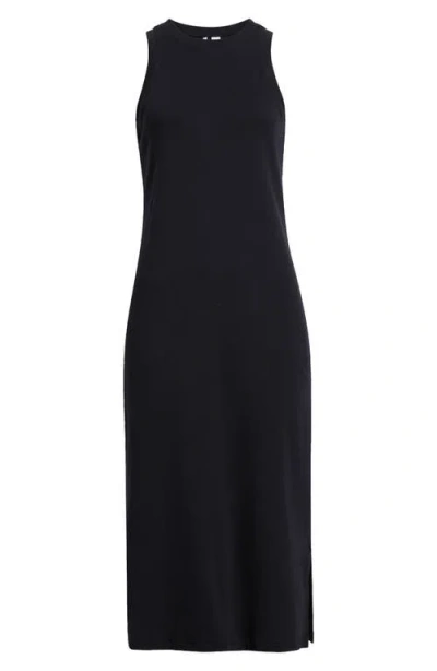 Nordstrom Stretch Cotton Ribbed Tank Dress In Black