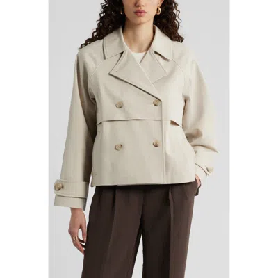 Nordstrom Stretch Cotton Trench Coat In Neutral