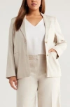 Nordstrom Stretch Linen Blend Boyfriend Blazer In Neutral