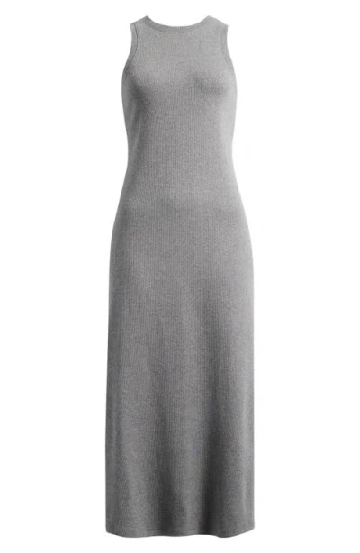 Nordstrom Stretch Microrib Tank Dress In Gray