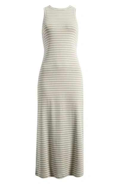 Nordstrom Stretch Microrib Tank Dress In Gray