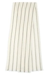 Nordstrom Stripe Cashmere Scarf In Ivory- Olive Combo