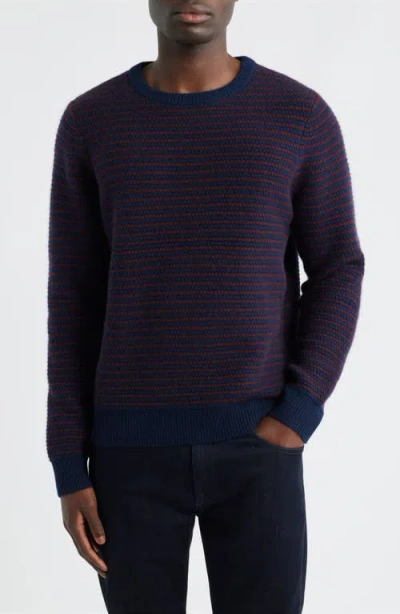 Nordstrom Stripe Cashmere Sweater In Purple