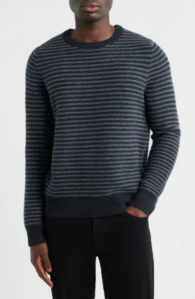 Nordstrom Stripe Cashmere Sweater In Blue