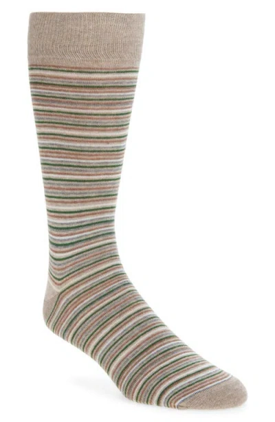 Nordstrom Stripe Cotton Blend Dress Socks In Multi