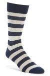 Nordstrom Stripe Cotton Blend Socks In Blue