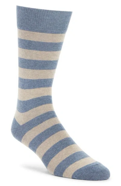 Nordstrom Stripe Cotton Blend Socks In Blue