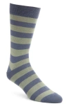 Nordstrom Stripe Cotton Blend Socks In Gray
