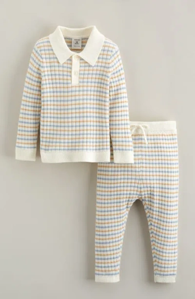 Nordstrom Babies'  Stripe Cotton Blend Sweater & Leggings Set In Multi