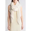 Nordstrom Stripe Cotton Scarf In Ivory Combo