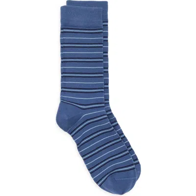 Nordstrom Stripe Dress Socks In Blue