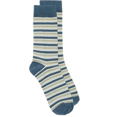Nordstrom Stripe Dress Socks In Blue