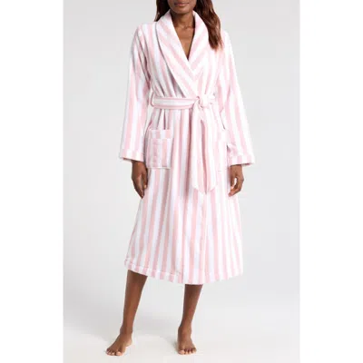 Nordstrom Stripe Hydrocotton Terry Robe In Pink