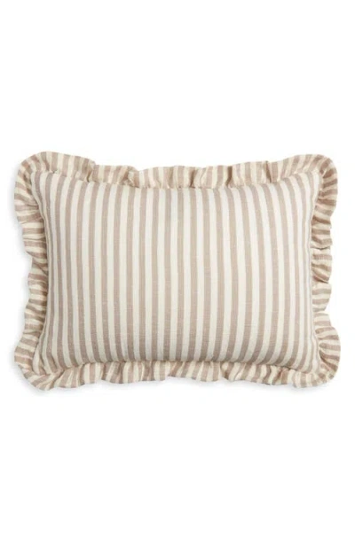 Nordstrom Stripe Linen Accent Pillow In Tan Thread Multi
