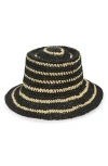 Nordstrom Stripe Packable Lantern Hat In Metallic