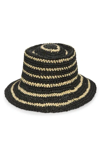 Nordstrom Stripe Packable Lantern Hat In Metallic