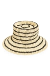 Nordstrom Stripe Packable Lantern Hat In Natural Combo