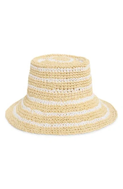 Nordstrom Stripe Packable Lantern Hat In Neutral