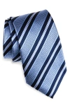 Nordstrom Stripe Silk Tie In Brown