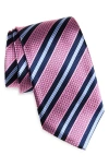 Nordstrom Stripe Silk Tie In Brown