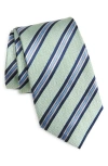 Nordstrom Stripe Silk Tie In Gold