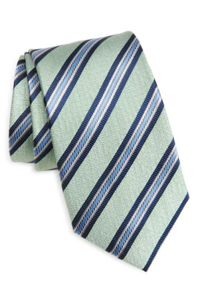 Nordstrom Stripe Silk Tie In Gold