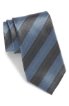 Nordstrom Stripe Silk Tie In Light Blue - Black