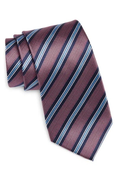 Nordstrom Stripe Silk Tie In Pink